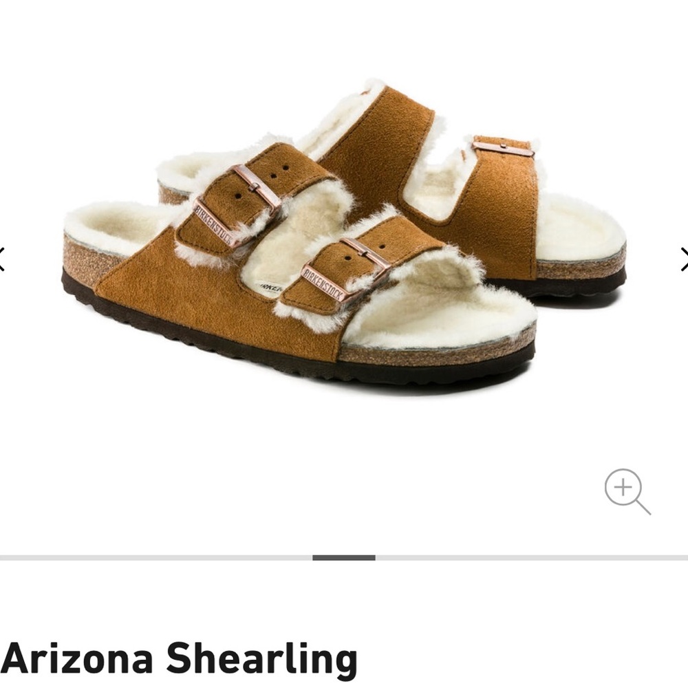 Birkenstock NWOT Arizona Suede/Shearling slides. Women’s size 36. New- no tag.